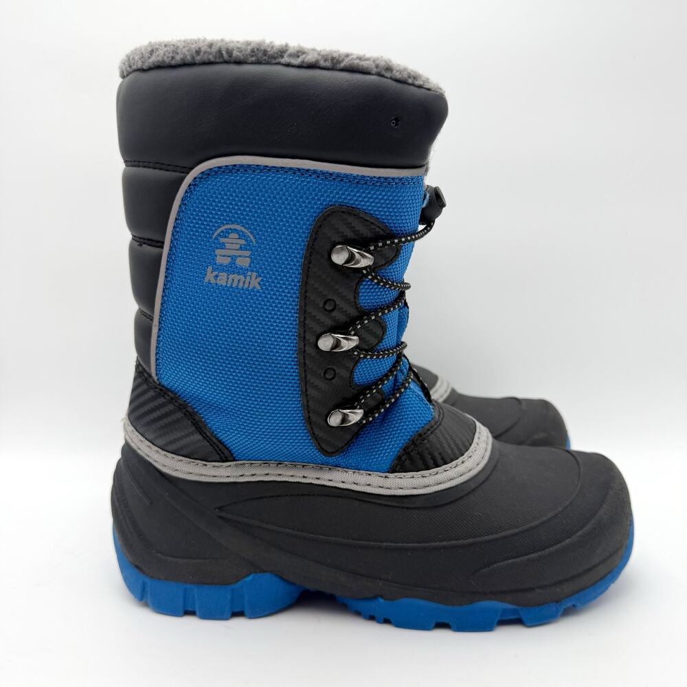Kamik Kids Luke 3 Snow Boots US 5 EU 37 Blue Waterproof Insulated EUC